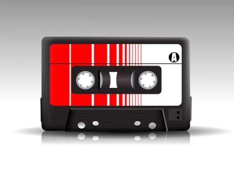 Audio cassette 스톡 일러스트