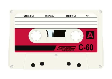 Audio cassette. Stock Illustration