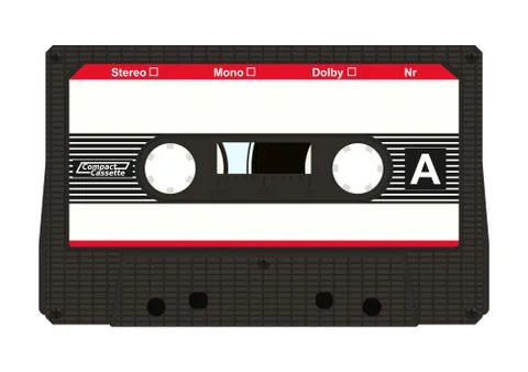 Audio cassette. Stock Illustration