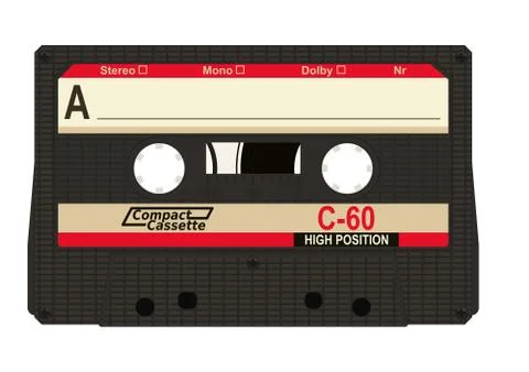 Audio cassette. Stock Illustration