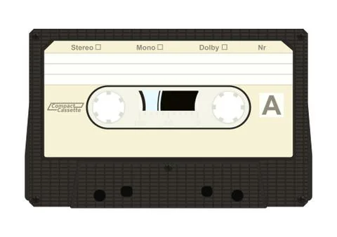Audio cassette. Stock Illustration