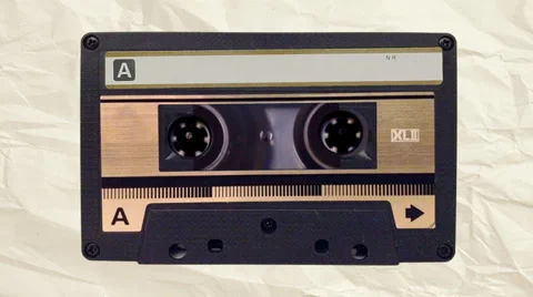Audio Cassette Loop Customizable Stock Footage 33295589