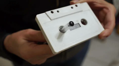 Audio Cassette Pen Rewind Handheld Stock Footage 58307005
