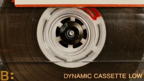 Audio cassette player. Video stock 87446945