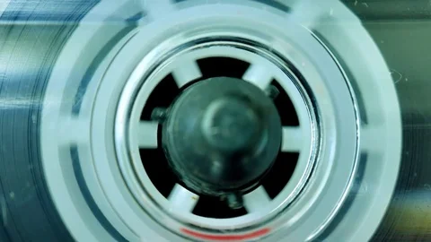 Audio cassette playing, audio tape recorder. Stock Footage 80729735