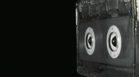 Audio cassette playing until reaches the end Stock Footage 12997226