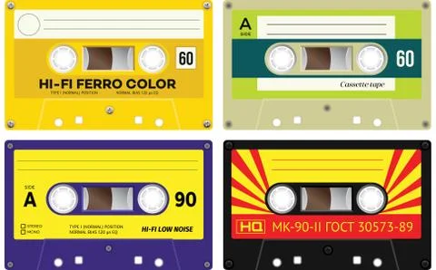 Audio cassette records Stockillustratie