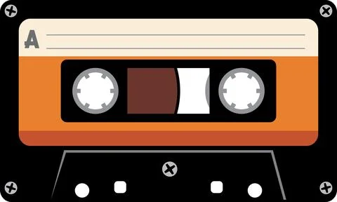 Audio cassette tape Stock Illustration