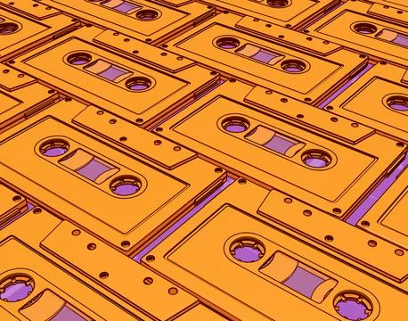 Audio Cassette Tape Stock Illustration