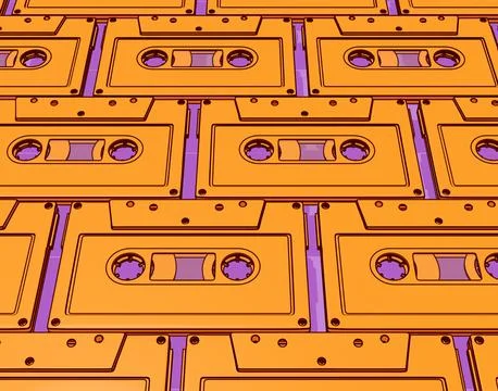 Audio Cassette Tape Stock Illustration