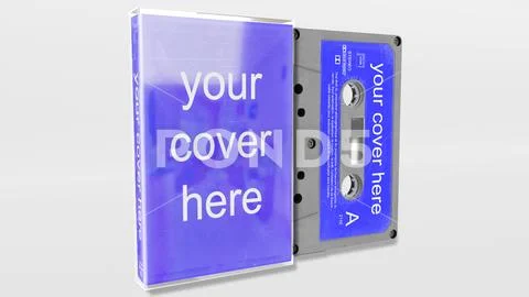 Audio cassette tape + jewel case .PSD Mock-Up Modello PSD