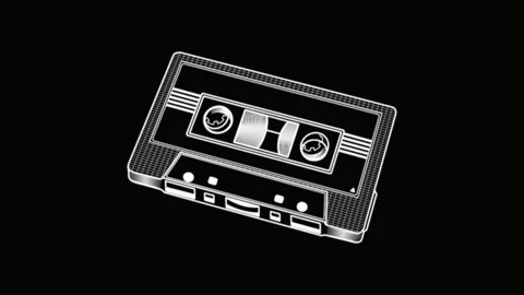 Audio Cassette Tape Loop Animation Stock Footage 325562894