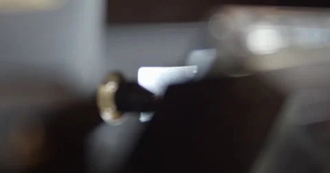 Audio Cassette Tape Machine. Inset Tape, Play, Stop. with Sound. Macro Stock Footage 167531343