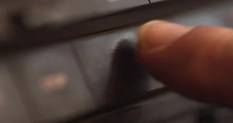 Audio Cassette Tape Machine. Press Play Button With Sound, Macro Stock Footage 167531160