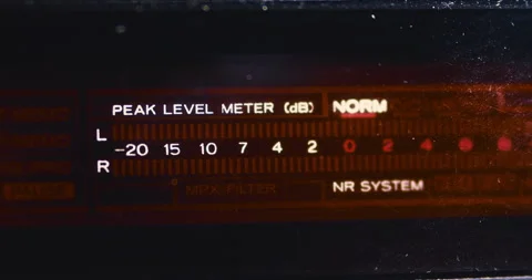 Audio Cassette Tape Machine. Rack Focus to Audio Meters. Stock Footage 167531807