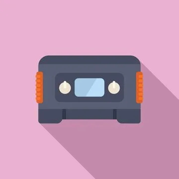 Audio cassette tape player device listening music entertainment icon Stock Illustration