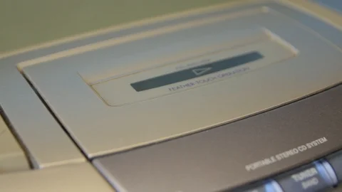 The audio cassette tape is stuck Stock Footage 99210771