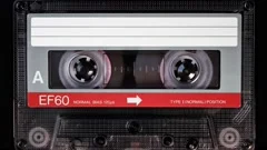 Reel to Reel Cassette, Audio Tape. Macro, Stock Video