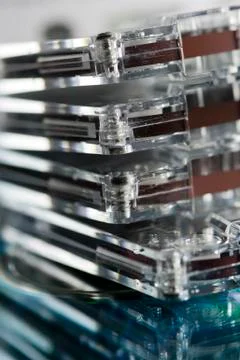 Audio cassette tapes 스톡 사진