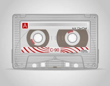 Audio cassette vector illustration Stock Illustration