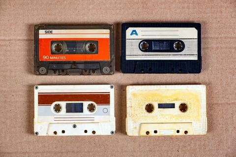 Audio Cassettes closeup Stock-Fotos