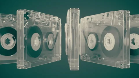 Audio Cassettes Vintage  CG Loop Vídeos de archivo 339463935