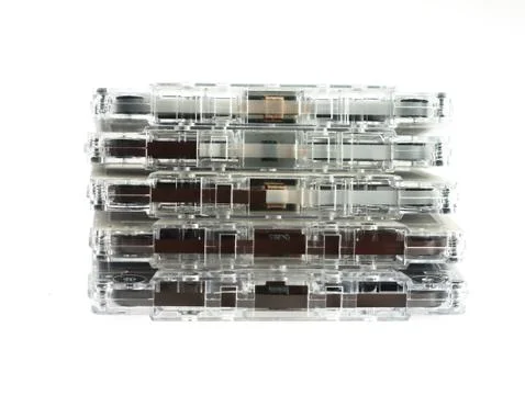 Audio Cassettes. On a white background. Stock-Fotos