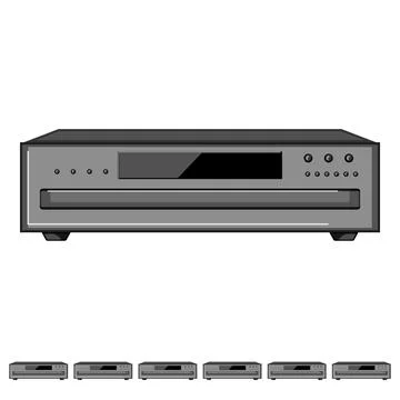 Audio cd player cartoon vector graphic Stock Illustration
