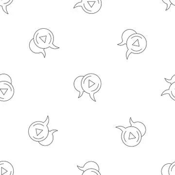 Audio chat bubble pattern seamless vector Stock Illustration
