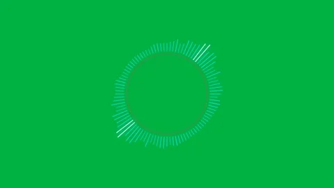 Audio Circular Ring Spectrum Visualizer Gold Lux Green Screen 스톡 동영상 342759864