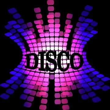 Audio colorful equalizer element on black background. Music wave logo in bright Illustrazione stock