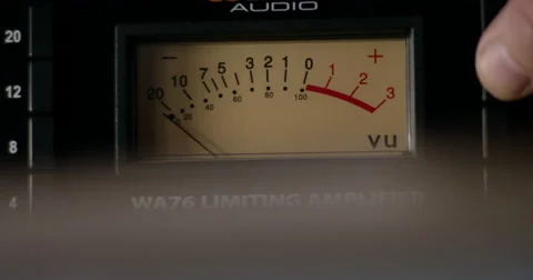 Audio compressor starts and lights up. Stock Footage 68790638