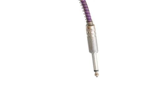 Audio connection with one electric cable with jack.Sound equipment Stock Illustration