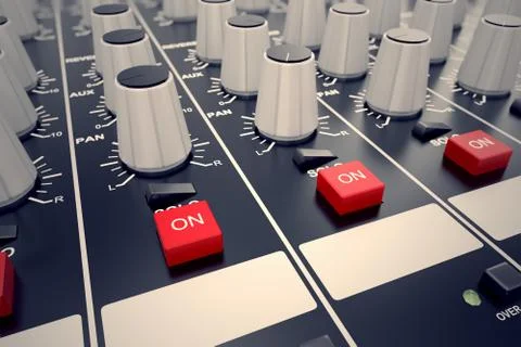 Audio Console. Illustration