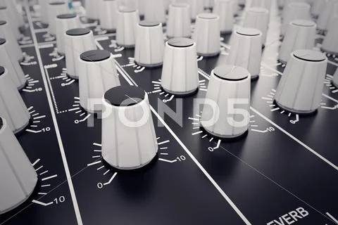 Audio Console. Stock Illustration