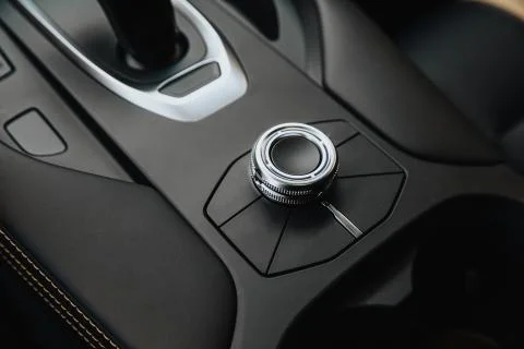 Audio control in a car. Foto stock