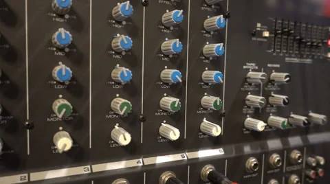 Audio control knobs knobs and dials recording equalizer 스톡 동영상 63786258
