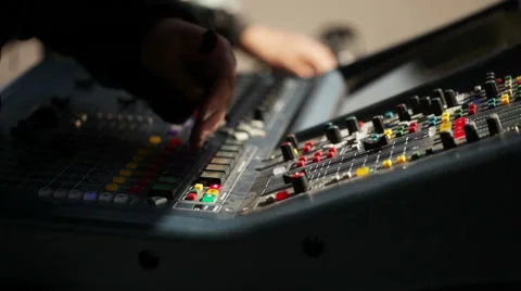 Audio control panel in nature 스톡 동영상 54700036