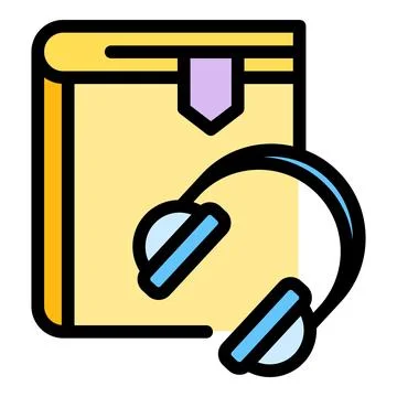 Audio course book icon vector flat Stockillustratie