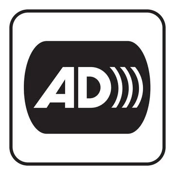 Audio description map symbol, national park pictogram Stock Illustration