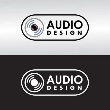 Audio Design Logo Concept, Audio Design Template Stock Illustration
