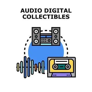 Audio digital collectibles concept vector illustration Stock Illustration