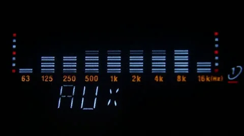 Audio display eq ecu rock aux Stock-Footage 19019333