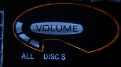 Audio display volume dial going up and down Stock-Footage 20435274