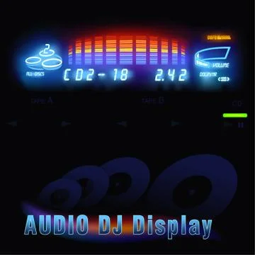 Audio DJ display Stock Illustration