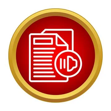 Audio document file icon playing sound symbol Stock Illustration