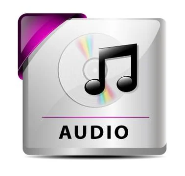 Audio download button/icon Stock Illustration