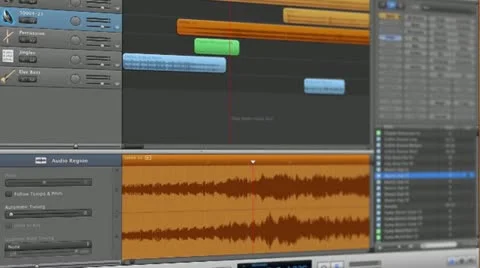 Audio editing on computer Video stock 11216274
