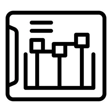 Audio editing software displaying digital sound waveform for music production Stock Illustration