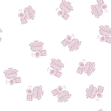 Audio editor glyph seamless pattern Stock Illustration